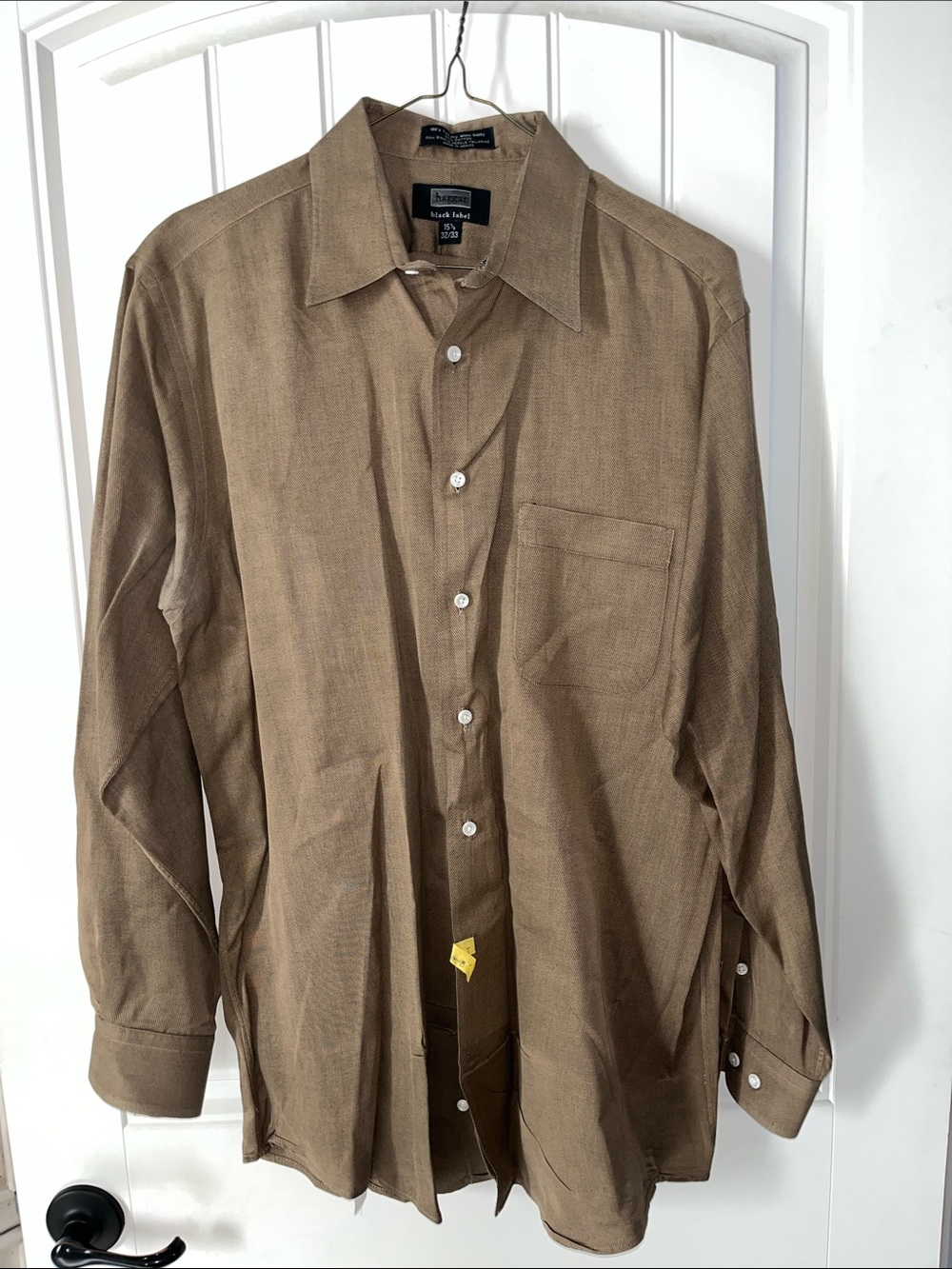 Haggar Men's Brown Long-Sleeve Dress Shirt